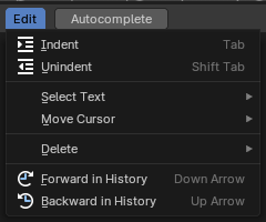 Edit Menu