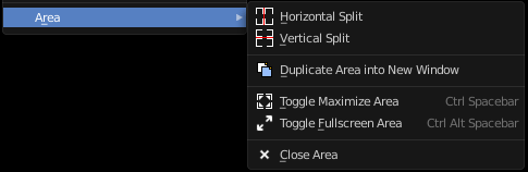 Area Menu