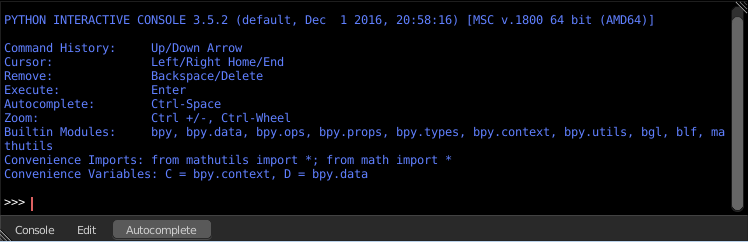Accessing Built-in Python Console