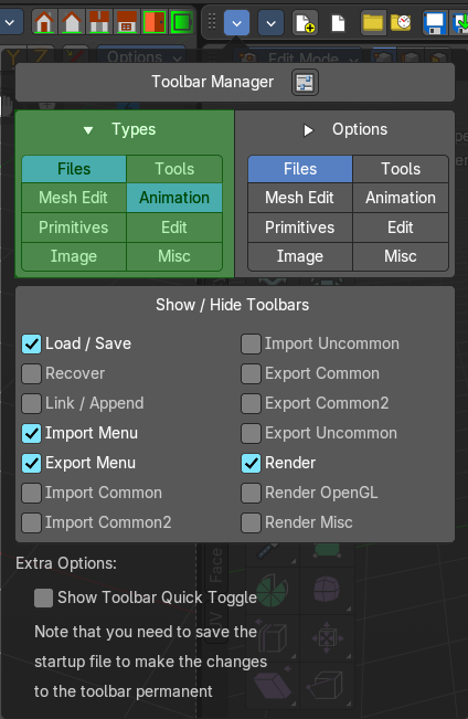 Toolbar Manager