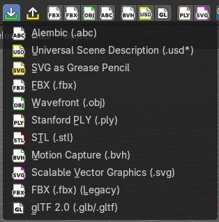 Import Menu