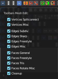 Toolbars Mesh Edit