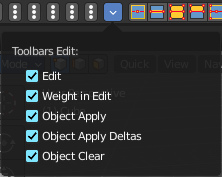 Toolbars Edit