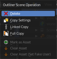 Outliner Scene Operation