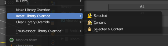 Reset Library Override