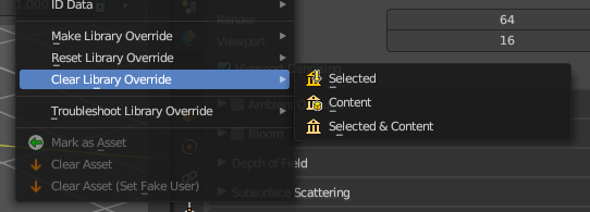 Clear Library Override