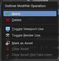 Outliner Modifier Operation