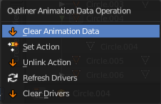Outliner Animation Data Property