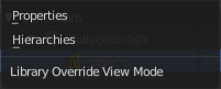 Library Override View Mode