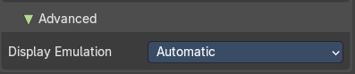 Advanced subpanel