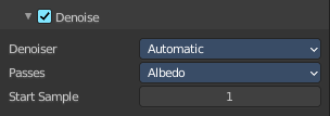 Denoise Sub Subpanel