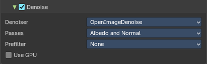 Denoise Sub Subpanel