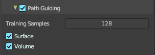 Path Guiding subpanel