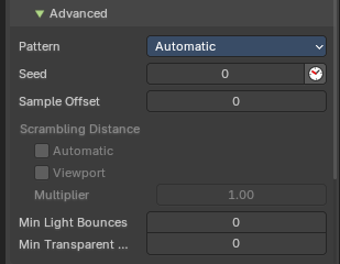 Advanced subpanel