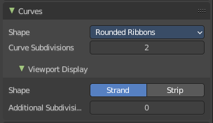 Curves panel