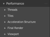 Performance panel