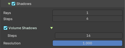 Shadows subtab