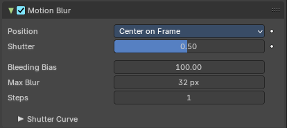 Motion Blur panel