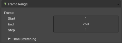 Frame Range Panel