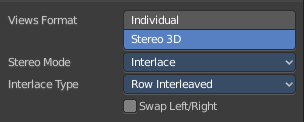 Stereo Mode Type Interlace
