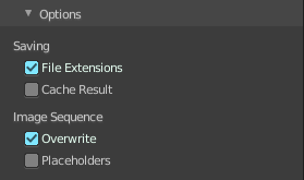 Options subpanel