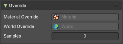 Override panel - EEVEE + Cycles