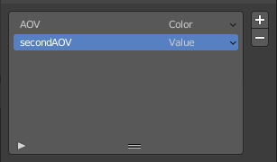 Shader AOV subpanel