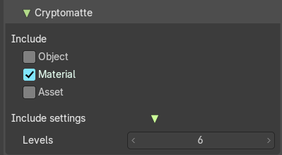 Cryptomatte subpanel