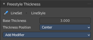 Freestyle Thickness panel