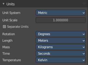 Units Panel
