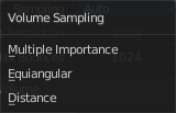 Volume subpanel