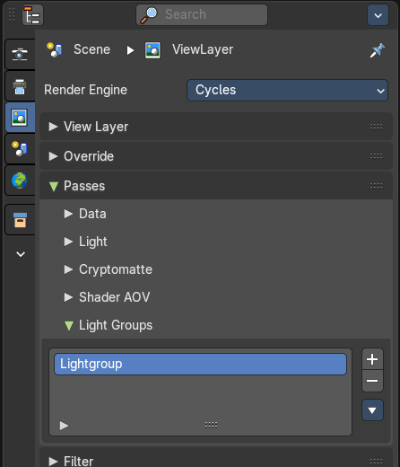 Light Group subpanel