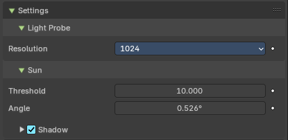 Eevee - Settings Panel