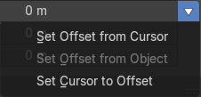 Instance offset menu