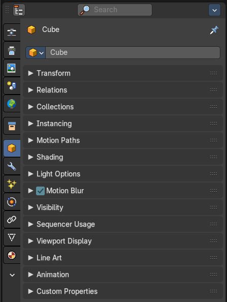 Object Tab