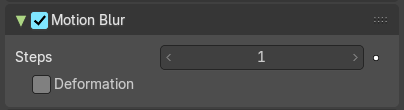 Motion Blur Panel - Cycles