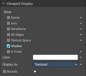 Viewport Display Panel