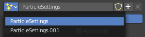 Particle settings browser
