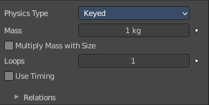 Physics Panel - Physics type Keyed