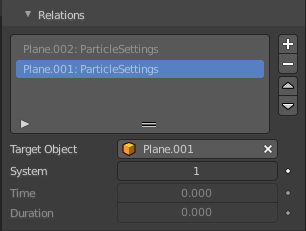 Relations sub tab
