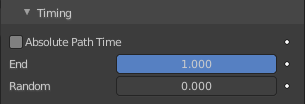 Timing subpanel