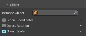 Object subpanel