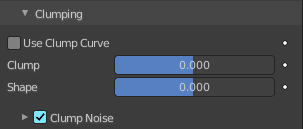 Children panel - Type Interpolated - Clumping subpanel