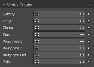 Vertex Groups panel
