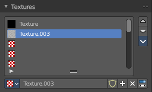 Textures panel