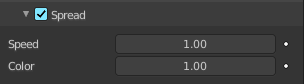 Spread subpanel