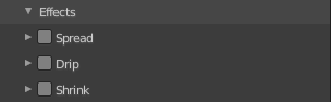 Canvas - Effects subpanel