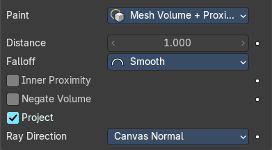 Paint source Mesh Volume + Proximity