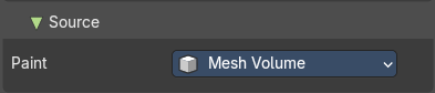 Paint source Mesh volume