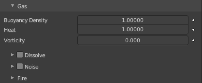 Type Domain - Gas subpanel